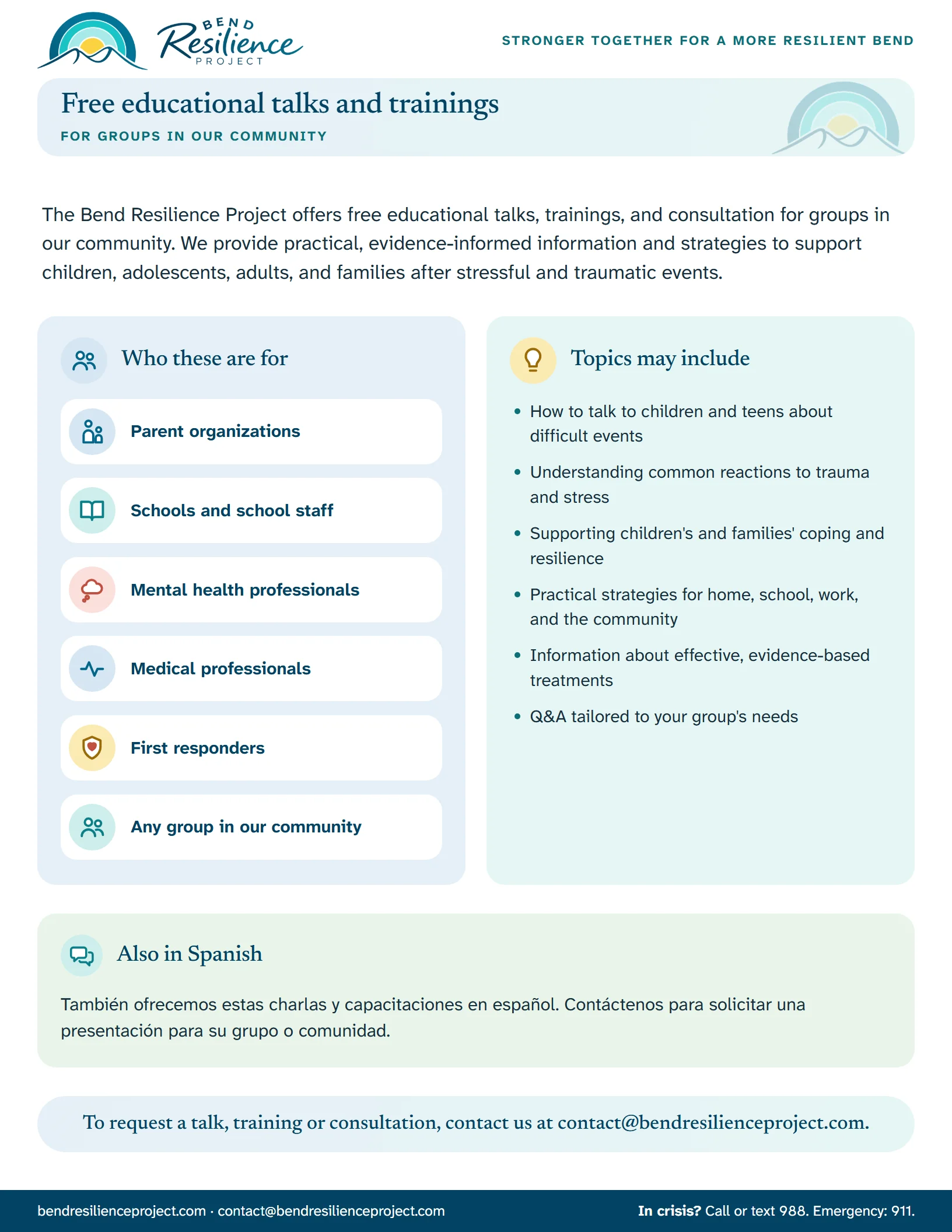The pages of Free educational talks and trainings. Download the PDF to print it or read it as text.