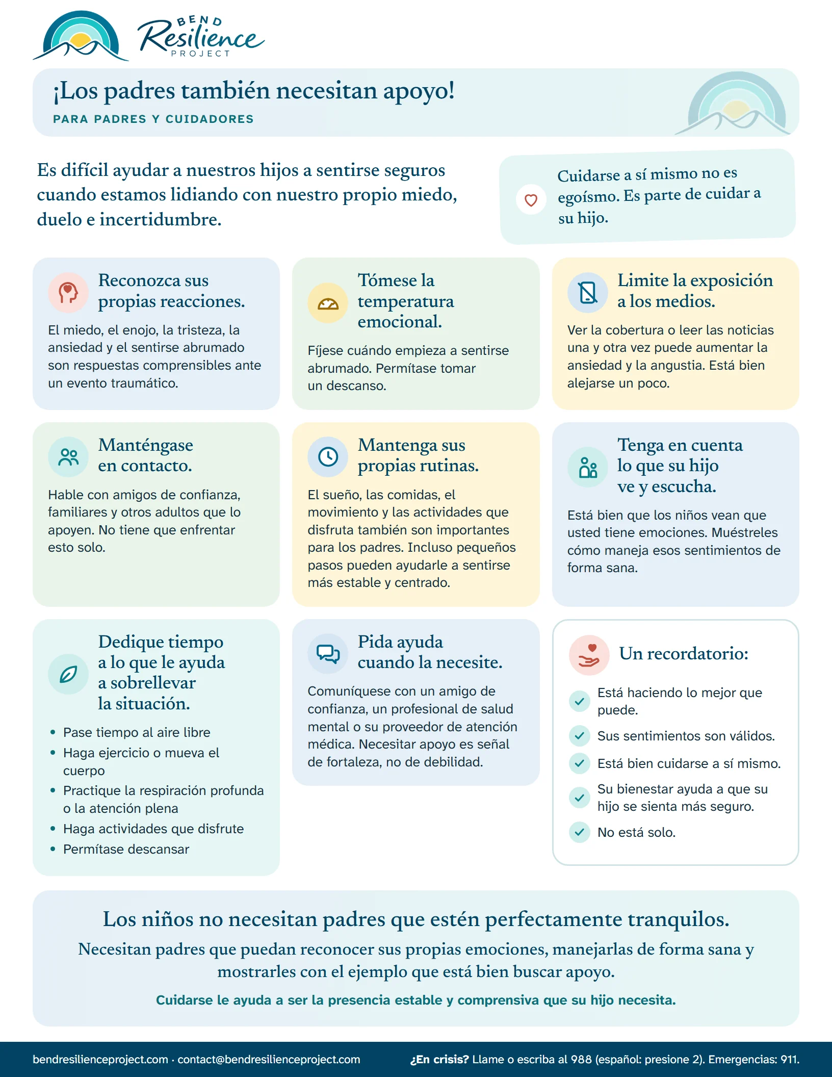 Las páginas de “¡Los padres también necesitan apoyo!”. Descargue el PDF para imprimirlo o leerlo como texto.